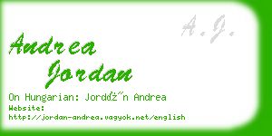 andrea jordan business card